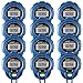 Pgzsy 12 Pack Multi-Function Electronic Digital Sport Stopwatch Timer, Large Display with Date Time and Alarm Function,Suitable for Sports Coaches Fitness Coaches and Referees