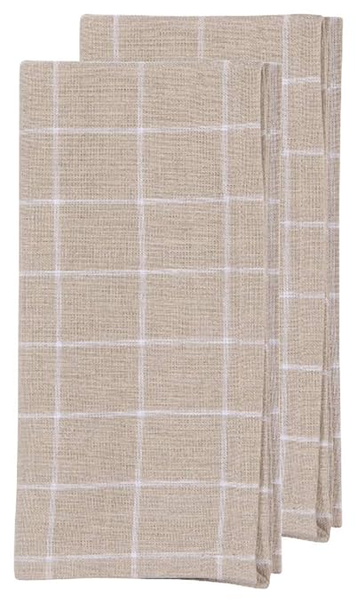 Danica Studio Denman Linen Napkins Graph Paper Check Design