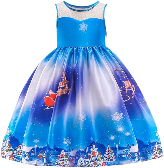 Amazon Co Jp クリスマス コスプレ 衣装 子供 ワンピース 女の子 フォーマルドレス キッズ スノーフレーク クリスマスツリー サンタクロース コスチューム サンタ服 聖夜 変装 人気 子供服 学園祭 演奏会 発表会 ステージ 仮装 パーティー プリンセスドレス ブルー 150