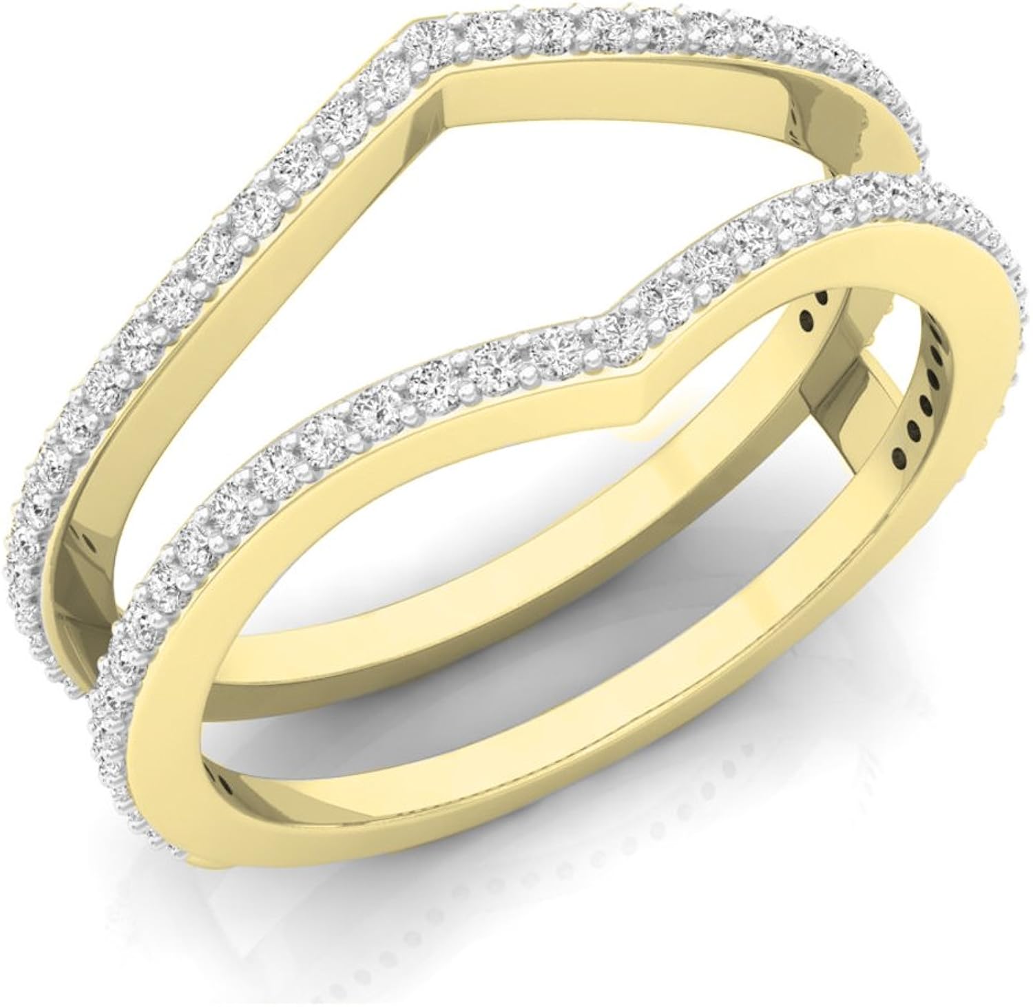 DazzlingRock Collection 18 carats Or jaune Ronde IJ Diamant blanc