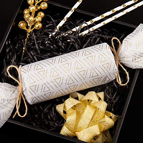 image for RUSPEPA White Tissue Paper Gold Triangle Print Gift Wrapping Tissue Pa