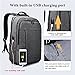 Tigernu Business Waterproof Laptop Backpack with USB Charging Port, Computer Rucksack Anti-Theft Water Resistant Travel Lap-top Bag, School Notebook Knapsack Fits for 15 15.6 inch Black Gray (Black)