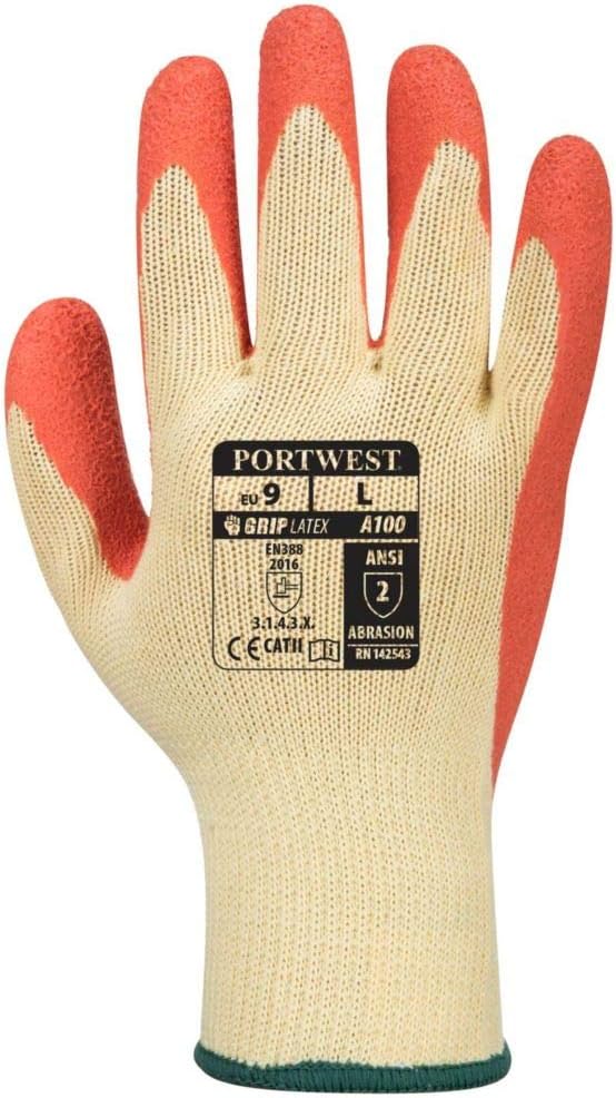 Portwest A100 Premium Resistant Grip Glove Latex Red/Black, XX-Large, Red / Black, XXL - Image 3
