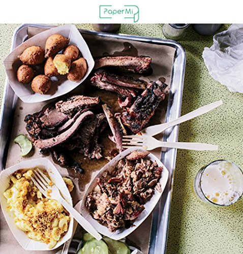 Paper Food Tray, Capacity of 2.5lb, Eco-Friendly Red Plaid Food Trays USA Made, FDA Approved Recyclable & Biodegradable, Convenient for any Event: Party, Camping, Carnival, Catering, BBQ… (250pc)