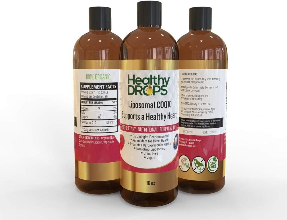 Liposomal COQ10 NONGMO, NONSOY, 96 Servings 16 oz