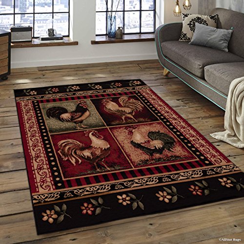 Funky Rooster Area Rugs for Good Luck When a Little Push is Needed
