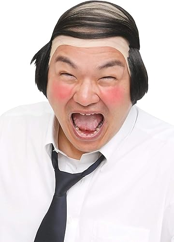 Amazon 男女兼用 バーコードハゲ ウイッグ ホワイト 剥げ バーコード剥げ ハゲ 黒髪 Wig アニメ おじさん オタク メンズ レディース かつら カツラ コスプレ コスチューム 面白い 男装 ボリューム ハロウィンコスプレ ハロウィン 仮装 安い 文化祭 忘年会 S Cs 6b181