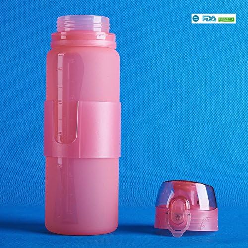 Folding water bottle, collapsible bottle, BPA Free, 18 Ounce, more portable, cycling, self driving travel, outdoor sports, fitness best choice by SunnyTrip.