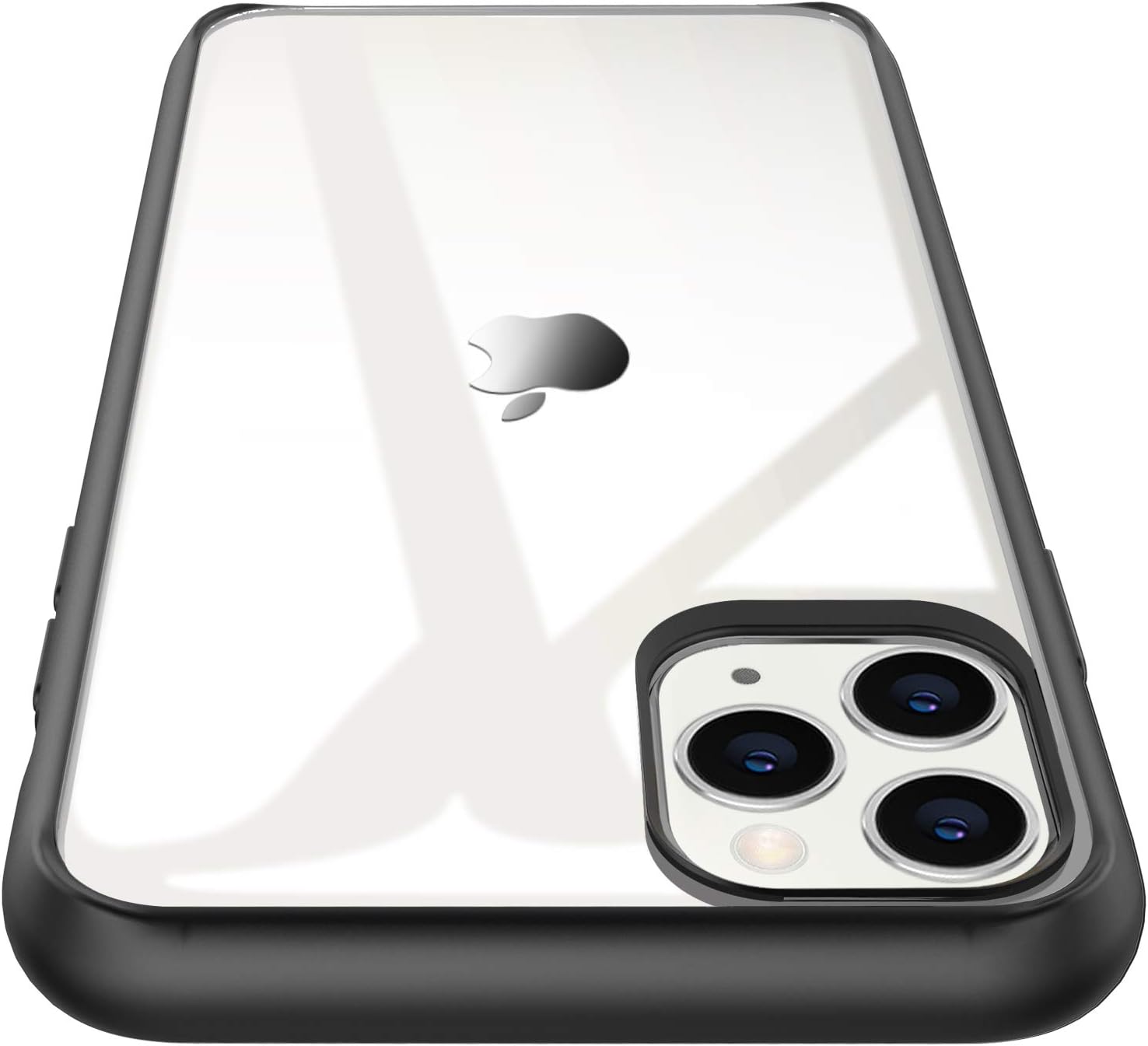 RORSOU iPhone 11 Pro Max case, Protective Clear Case with Air Cushion Technology Soft TPU Bumper and Transparent PC Back Case for Apple iPhone 11 Pro Max (6.5'') - Clear and Black