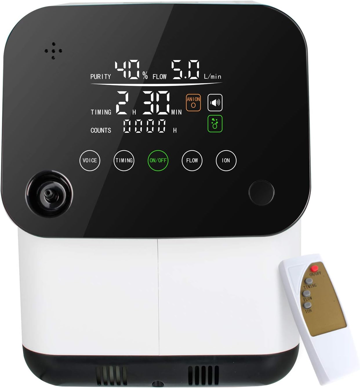 Portable Intelligent Voice Full Touch Screen O2 Makers 1-7L/min Adjustable Ox-y Machine Humidifiers for Home Travel Use(DHL Shipping)