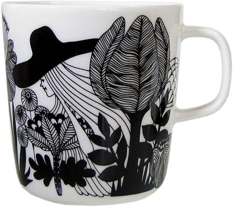 Amazon Co Jp Marimekko マリメッコ マグカップ ブラック ホワイト ピンク 容量 400ml ホーム キッチン