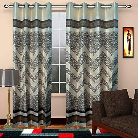 Buy Beautiful Elegance Italian Silk Panel Long Door Curtain Set