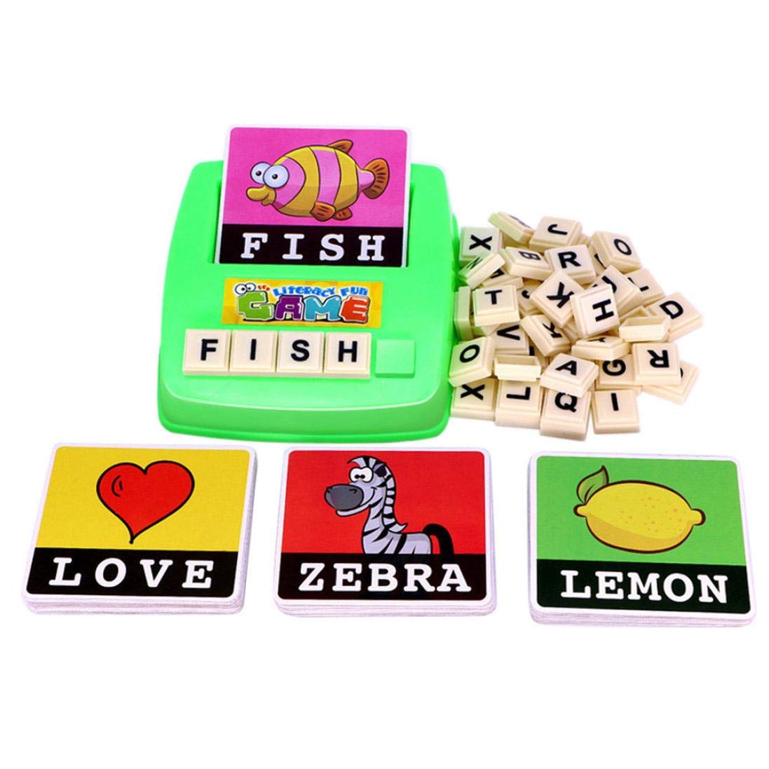 English Matching Letter Game, Alphabet Letter Word Spelling Game Spell Words Board Game, for Kids Pr