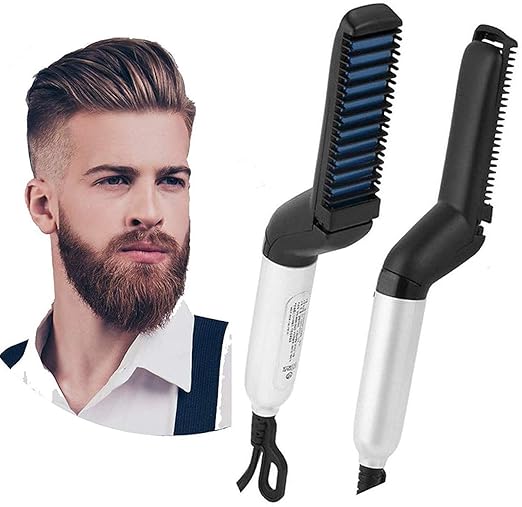 Flawless Men Quick Beard Straightener Hair Comb Multifunctional Hair Curler Show Cap Tool