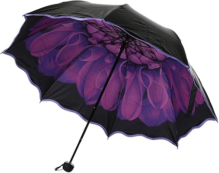 Amazon Co Jp Eldori 19最新版 日傘 折りたたみ 傘 軽量 晴雨兼用 Uvカット率99 9 耐風撥水 完全遮光 折り畳み傘 レディース 可愛 人気 梅雨対策 通勤 通学 日傘 レディース 折りたたみ傘 二重生地 花柄 Uvカット率100 完全遮光遮熱 晴雨兼用 大型 8本骨