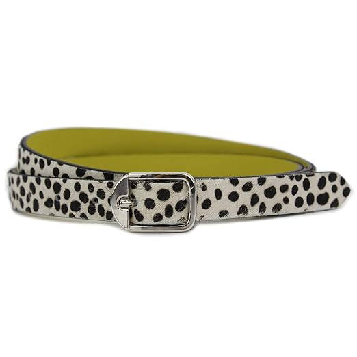 Skinny Jeans Leopard Belt Silver Citron Retro