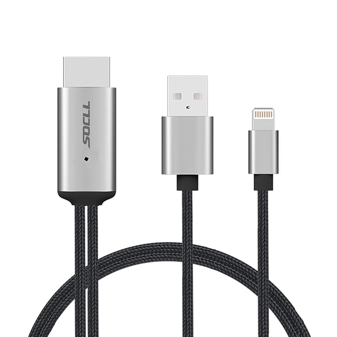 SOCLL - Cable HDMI para iPhone, Adaptador de Cable HDMI para ...