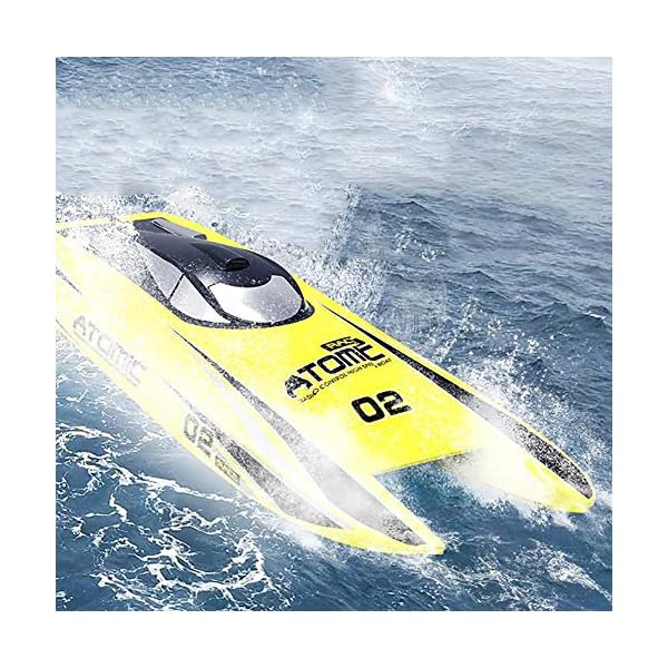 Control RC Boot, mit wasserdichter Elektronik und integriertem LI-Ion-Akku 65KM/H Ferngesteuertes Schiff 11,1 V 2600 mAh…