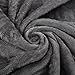Freelife Luxury Fleece Blanket Super Soft, Comfortable and Warm Double Sides Blanket（Dark Grey） (50x61inch Throw)
