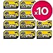 Quality Clever Security Camera Sticker CCTV Warning, Pack of 10 - UV & Weather Resistant Decal Label for Home Windows, Car, & More - Deter Criminals and Prevent Stealing - Smile You're On Camera Label