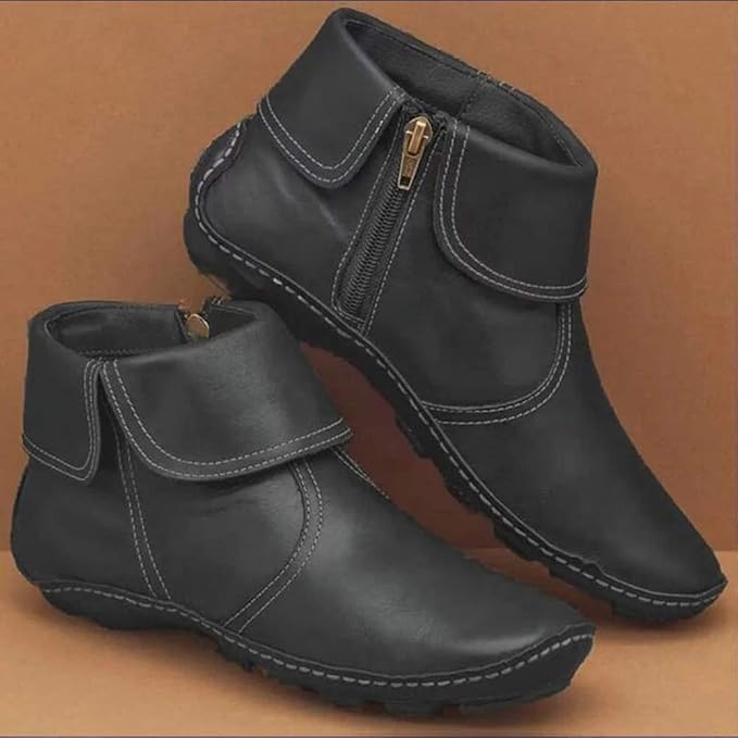 Newest Walking Support Leather Booties
