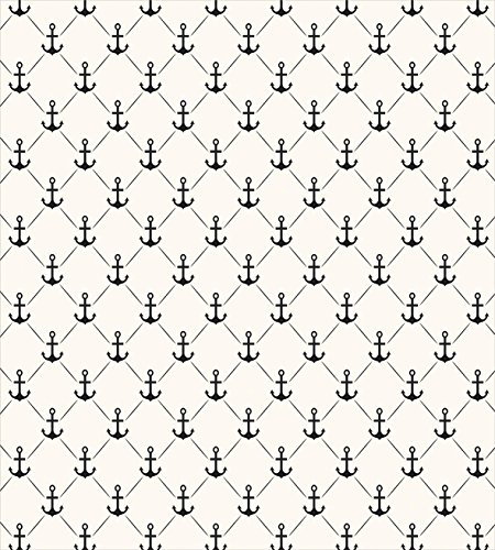 CHASOEA Anchor Bedding SetsAbstract Retro Nautical Style Motif Checkered Pattern Sailing Yachting Theme Duvet Cover Sets Off White Black Twin Bedding Comforter Cover Sets Soft Bedding Collections