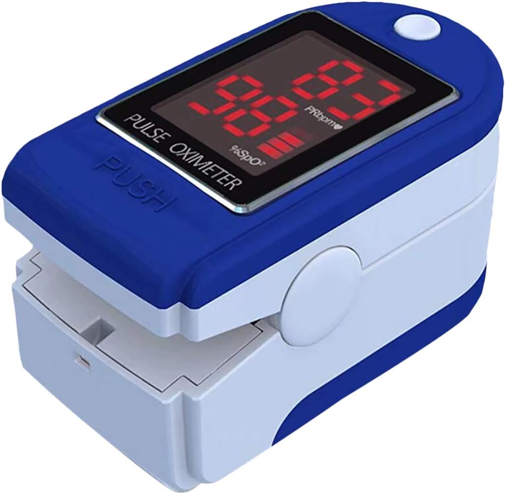 Flyinghedwig Oxygen Saturation Monitor, Pulse Oximeter Clearly Visible LED Display Pulse Oximeter Fingertip with Alarm, AAA Batteries Heart Rate Monitor Finger Portable Oxygen Saturation Monitor (02)