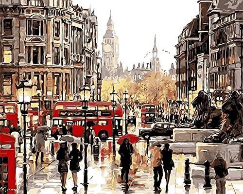 DIY Oil Painting Newsight Paintworks Paint by Number for Kids and Adults (Trafalgar Square)
