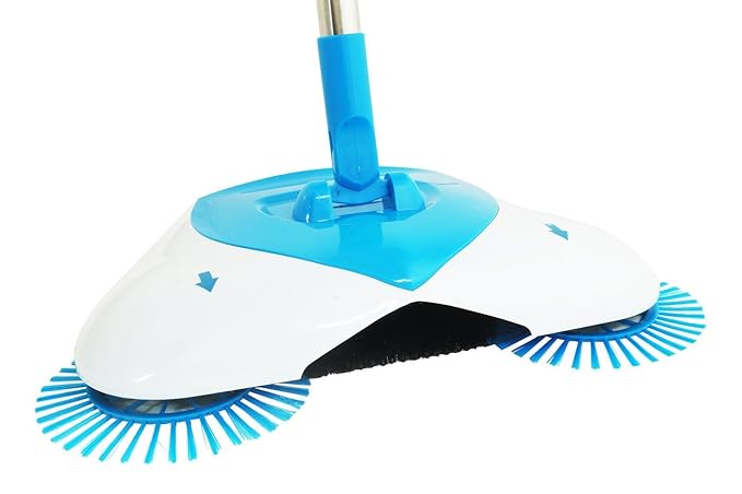 Birud Brooms Sweeper Steel Multifunction 360 Degree Rotating Sweeper Hand Push Vacuum Floor Cleaner Automatic DustpanAutomatic Hand Push Sweeper