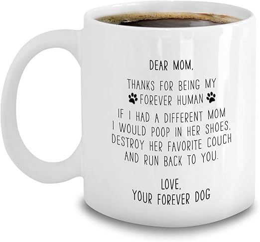 dear dog mom coffee mug
