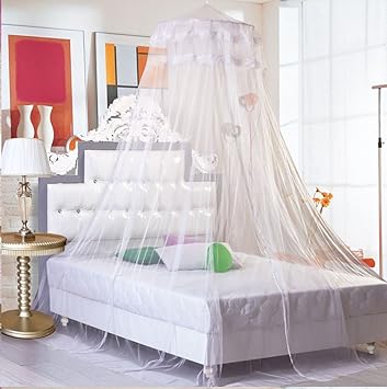 Amazon Com Round Suspended Ceiling Canopy Bed Mosquito Net With