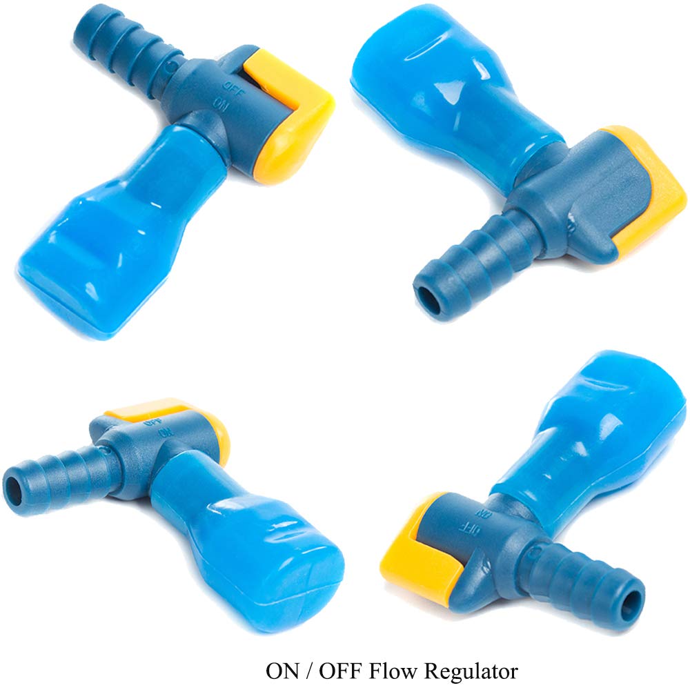 J.CARP Hydration Accessories Kit (7 in 1), Including 4PCS Bite Valve Replacement Mouthpieces, 2PCS Shutoff Valves, and 1PC O-Rings for Water Backpack Bladder Reservoir, Compatible with Most Brands