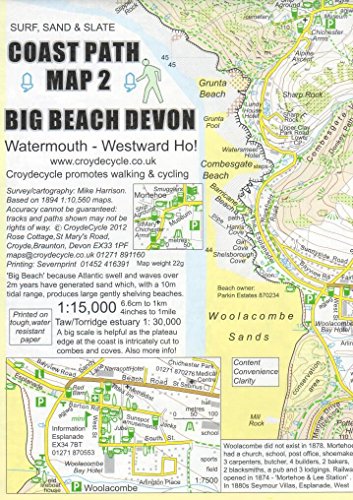 Coast Path Map2: Big Beach Devon - Watermouth - Westward Ho!