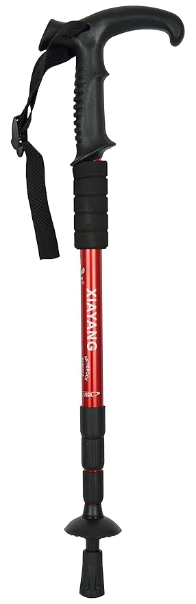 IRIS Fitness Trekking Poles, Adjustable Retractable Anti-Shock Durable Aluminium Hiking Sticks for Outdoor Walking Trekking Climbing, 1 Piece