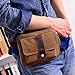 ENKNIGHT Small Canvas Multiple Pocket Adjustable Fanny Pack Travel Waist Bag Hip Purse Belt Bag Bum Bag Army Green
