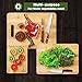 Bamboo Cutting Board [Set of 3], Natural Bamboo 100% Premium Organic; Cutting & Serving Board Set; Used for Cut Food Prep, Meat, Vegetables, Bread, Crackers & Cheese ([Set of 3])