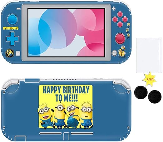 Amazon Nintendo Switch Lite 任天堂 スキンシール 薄型シール ステッカー 2枚入り 保護 ガラスフィルム 2枚入り センサーコントロール キャップ ミニオン Nintendo Switch