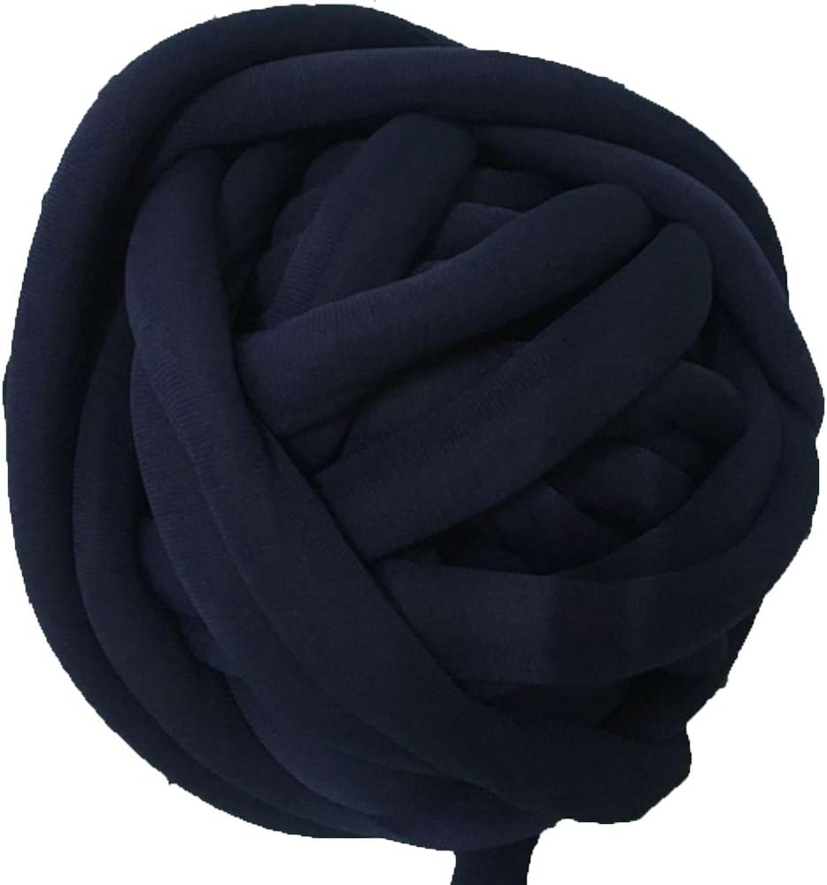 Chunky Knit Yarn Navy Blue,Hand Knit Yarn,Chunky Yarn,Super Chunky Yarn,Arm Knit Yarn,Bulky Yarn,Rug Yarn,Bulky Acrylic Yarn,Yarn for Blanket,Rug,Pet Cave,2kg/70.5 oz