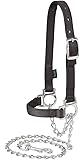 Weaver Leather Nylon Adjustable Sheep Halter With 36.5" Chain Lead, Black