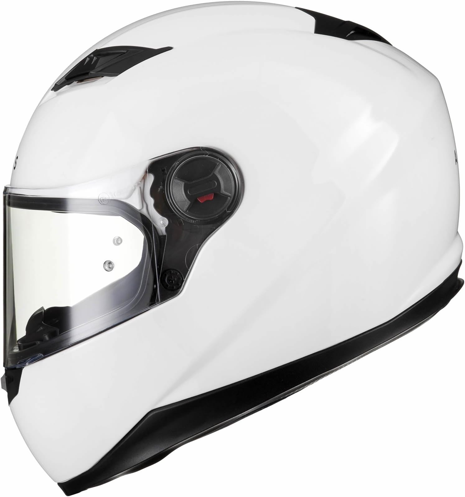 Agrius Rage Solid Motorcycle Helmet L Gloss White