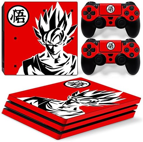 FriendlyTomato PS4 Pro Skin and DualShock 4 Skin - DBZ - PlayStation 4 Pro Vinyl Sticker for Console and Controller Skin