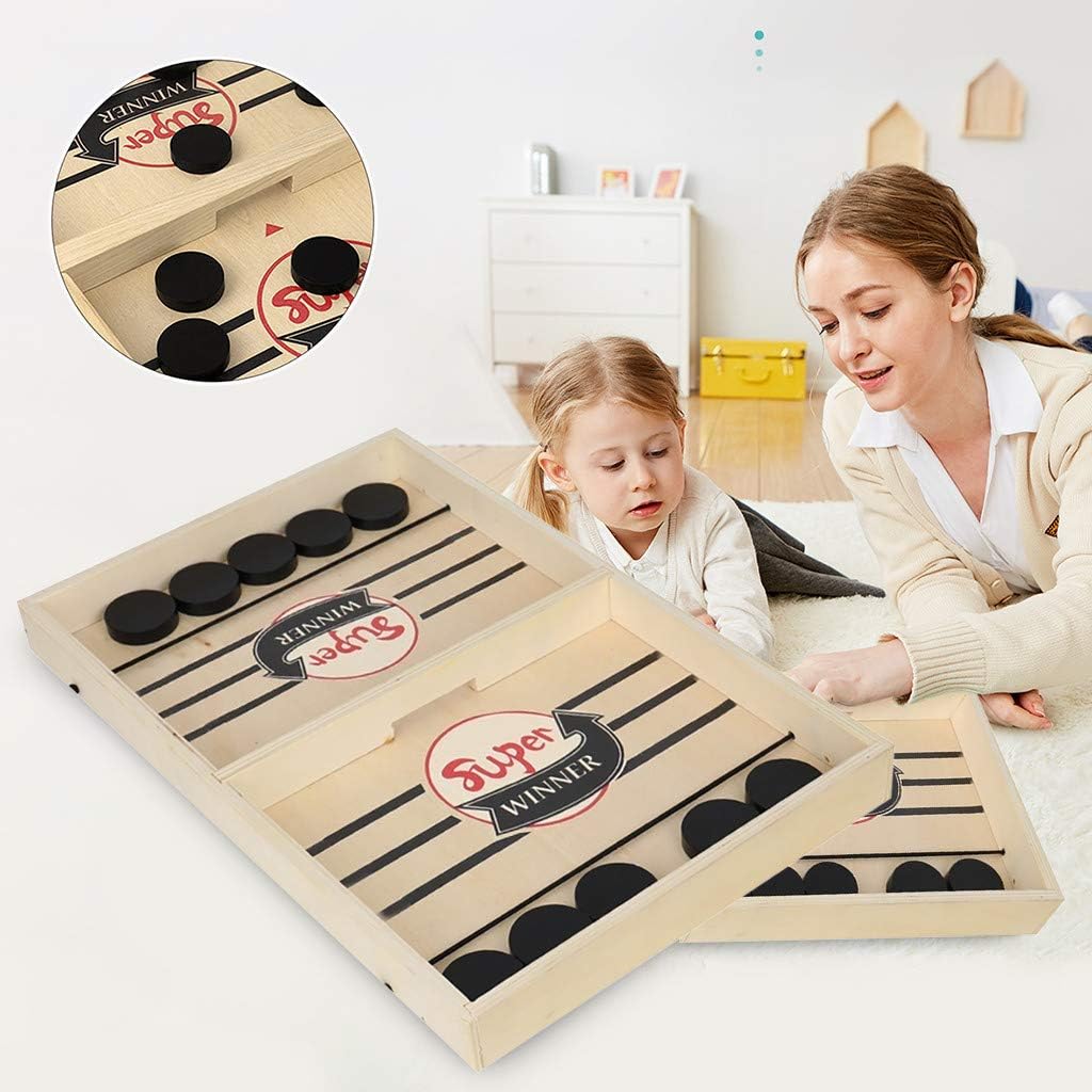 Panzisun Catapult Chess Bumper Chess Parent-Child Interactive Game Table Desktop Battle 2 in 1 Ice Hockey Game Drop Shipping