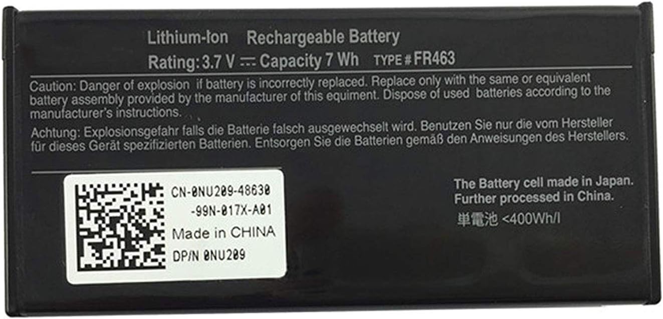 ASKC 3.7V 7Wh FR463 Laptop Battery for Dell Poweredge Perc 5i 6i PowerEdge 1950 2900 2950 6850 6950 R510 R610 R900 Series NU209 P9110 U8735 XJ547