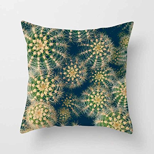 DECORLUTION Green Ball Cactus Pattern 18x18 Inch Cotton Linen Square
Throw Pillow Case Cushion Cover for Sofa Couch Decorative Durable
Standard Size Pillows Covers Cases Pillowcase