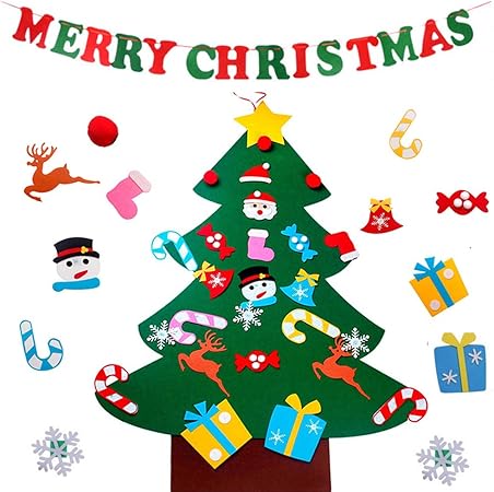 Albero Di Natale A Muro Amazon.Edoton Albero Di Natale In Feltro Fai Da Te Bambino Natale Pupazzo Di Neve Staccabile Parete Sospeso Natale Regali Casa Porta Decorazione Banner Di Buon Natale Albero Di Natale Amazon It Casa E Cucina