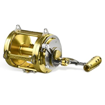 GOMEXUS Saltwater Trolling Reel 2 Speed Bluefin Yellowfin Tuna Game Reel 18W to 130W 50-200lb 10 Year Test