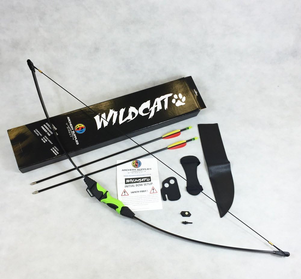 ASD Child Kids Black & Green Recurve Archery Bow 18Lbs Package