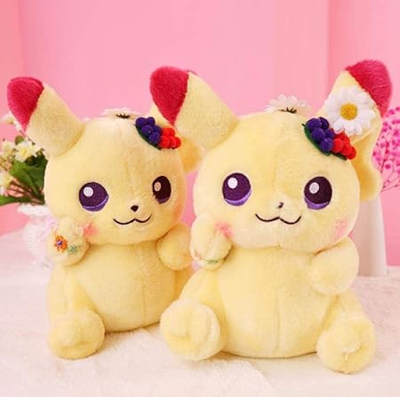 Amazon 2ピースかわいいリースピカチュウおもちゃcmイースターシリーズぬいぐるみぬいぐるみ刺繍人形キッズギフトpeluche ぬいぐるみ おもちゃ