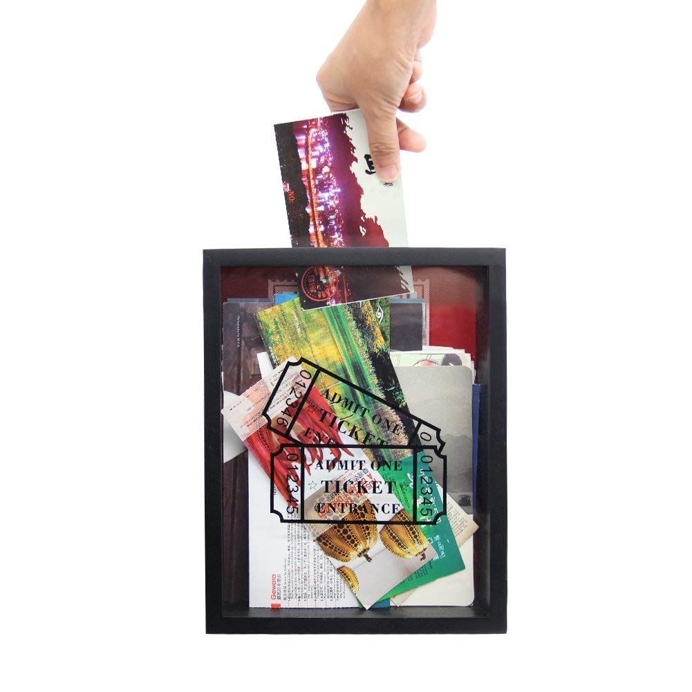 Shadow Boxes MAGGIFT Memento Storage Boxes,Wooden Stub Shadow Box