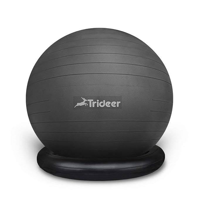 Trideer gymnastick Ball (Ball+Ring Schwarz, L?58-65cm?)
